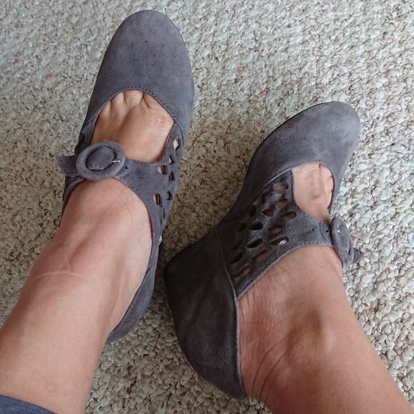 Jeffrey Campbell Havana Last Suede Wedge size 6M - Picture 7 of 12